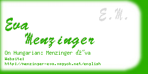 eva menzinger business card